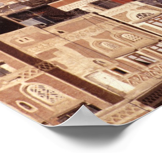 Azië, Midden-Oosten, Jemen, Sanaa. Poster (Hoek)