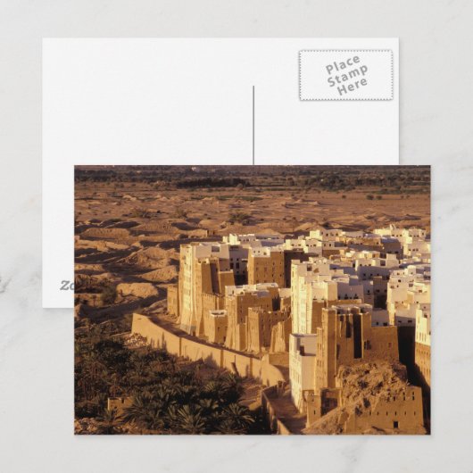 Azië, Midden-Oosten, Republiek Jemen, Shibam Briefkaart (Voorkant / Achterkant)