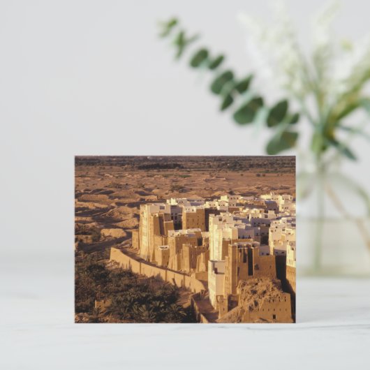Azië, Midden-Oosten, Republiek Jemen, Shibam Briefkaart (Staand voorkant)