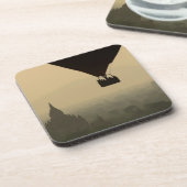 Azië, Myanmar, Bagan, ballon over tempels van Drankjes Onderzetter (Linkerzijde)