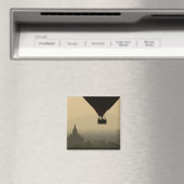 Azië, Myanmar, Bagan, ballon over tempels van Magneet (Insitu (Vaatwasser))