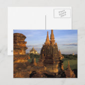 Azië, Myanmar, Bagan. Oude tempels en Briefkaart (Voorkant / Achterkant)