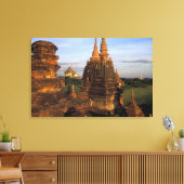 Azië, Myanmar, Bagan. Oude tempels en Canvas Afdruk (Insitu (Woonkamer))