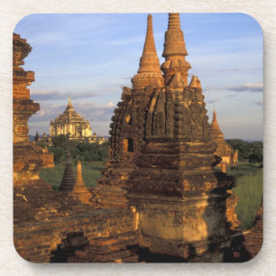 Azië, Myanmar, Bagan. Oude tempels en Drankjes Onderzetter