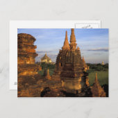 Azië, Myanmar, Bagan. Oudere tempels en Briefkaart (Voorkant / Achterkant)