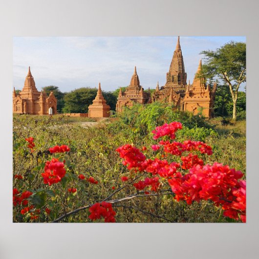 Azië, Myanmar (Birma), Bagan (Pagan). A Bagan Poster (Voorkant)