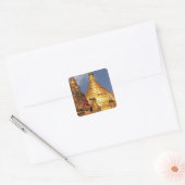 Azië, Myanmar (Birma), Bagan (Pagan). De Dhamma Vierkante Sticker (Envelop)