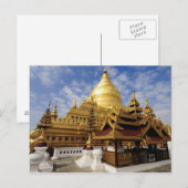Azië, Myanmar (Birma), Bagan (Pagan). De Shwe 2 Briefkaart (Voorkant / Achterkant)
