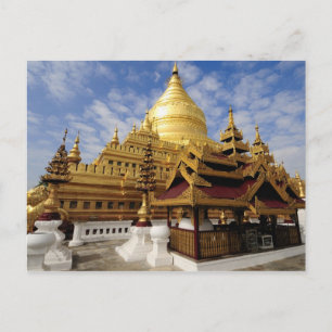 Azië, Myanmar (Birma), Bagan (Pagan). De Shwe 2 Briefkaart