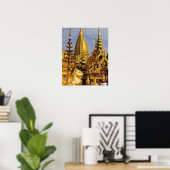 Azië, Myanmar (Birma), Bagan (Pagan). De Shwe 3 Poster (Thuiskantoor)