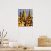 Azië, Myanmar (Birma), Bagan (Pagan). De Shwe 3 Poster (Keuken)