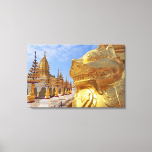 Azië, Myanmar (Birma), Bagan (Pagan). De Shwe 4 Canvas Afdruk