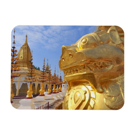 Azië, Myanmar (Birma), Bagan (Pagan). De Shwe 4 Magneet (Horizontaal)