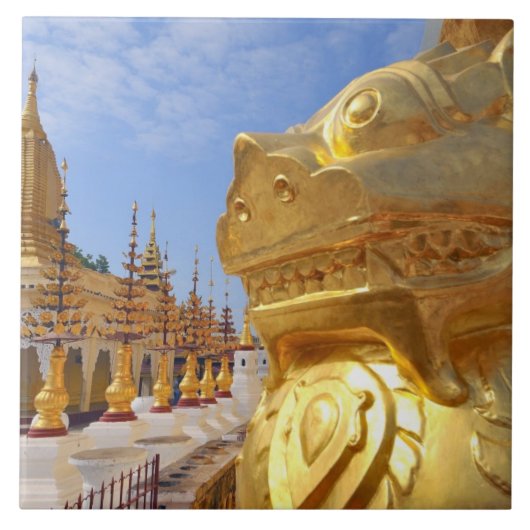 Azië, Myanmar (Birma), Bagan (Pagan). De Shwe 4 Tegeltje (Voorkant)
