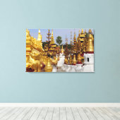Azië, Myanmar (Birma), Bagan (Pagan). De Shwe 5 Canvas Afdruk (Insitu (Houten vloer))