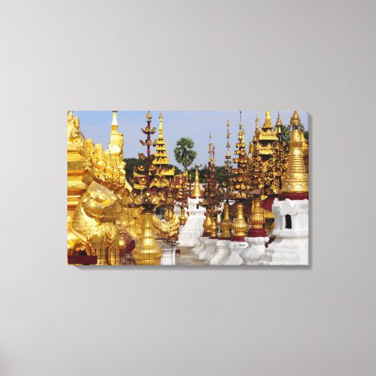 Azië, Myanmar (Birma), Bagan (Pagan). De Shwe 5 Canvas Afdruk (Voorkant)