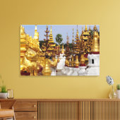 Azië, Myanmar (Birma), Bagan (Pagan). De Shwe 5 Canvas Afdruk (Insitu (Woonkamer))