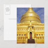 Azië, Myanmar (Birma), Bagan (Pagan). De Shwe Briefkaart (Voorkant / Achterkant)