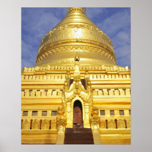 Azië, Myanmar (Birma), Bagan (Pagan). De Shwe Poster