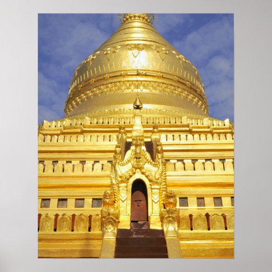 Azië, Myanmar (Birma), Bagan (Pagan). De Shwe Poster (Voorkant)