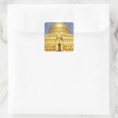 Azië, Myanmar (Birma), Bagan (Pagan). De Shwe Vierkante Sticker (Tas)