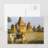 Azië, Myanmar (Birma), Bagan (Pagan). Een kar is Briefkaart (Voorkant / Achterkant)