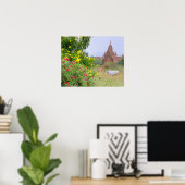 Azië, Myanmar (Birma), Bagan (Pagan). Koeien Poster (Thuiskantoor)