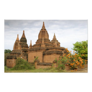 Azië, Myanmar (Birma), Bagan (Pagan). Verscheidene Foto Afdruk