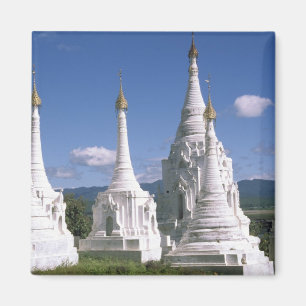 Azië, Myanmar, Inle Lake. Pagodes. 2 Magneet
