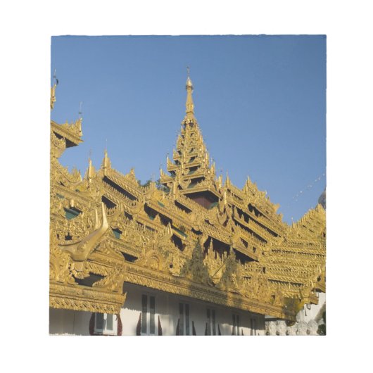 Azië, Myanmar, Yangon. Golden stupa van Shwedagon Notitieblok (Voorkant)