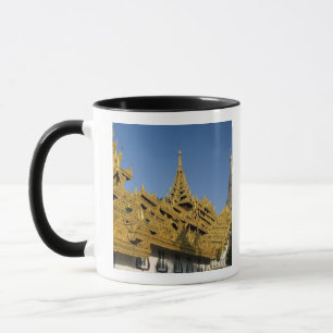 Azië, Myanmar, Yangon. Gouden stoepa van Shwedagon Mok