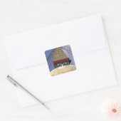 Azië, Nepal, Kathmandu. Bouddhanath Stupa. 2 Vierkante Sticker (Envelop)