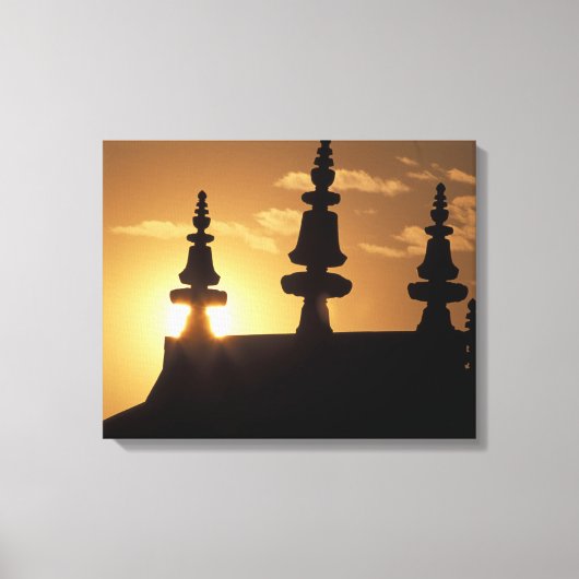 Azië, Nepal, Kathmandu. Bouddhanath Stupa. Canvas Afdruk (Voorkant)