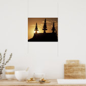 Azië, Nepal, Kathmandu. Bouddhanath Stupa. Poster (Keuken)