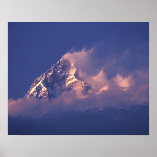 Azië, Nepal. Machhapuchhare Poster (Voorkant)