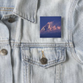 Azië, Nepal. Machhapuchhare Vierkante Button 5,1 Cm (In situ)