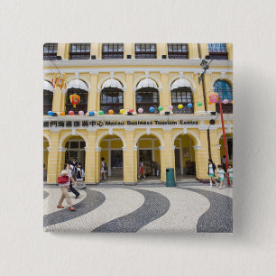 Azië, Noordoost-Azië, China, Macau, Macao, Vierkante Button 5,1 Cm