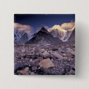 Azië, Pakistan, Karakoram-gebergte, breed en Vierkante Button 5,1 Cm
