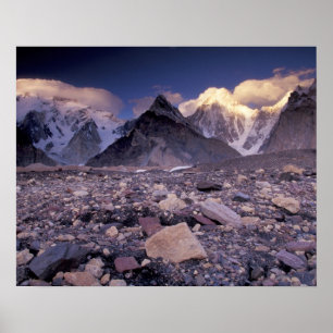 Azië, Pakistan, Karakoram Range, Broad en Poster