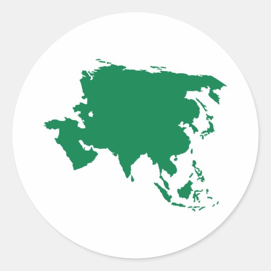 Azië Ronde Sticker (Voorkant)