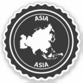 Azië Sticker (Voorkant)