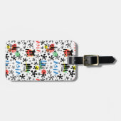 Azië | Symbolen Patroon Bagagelabel (Voorkant horizontaal)