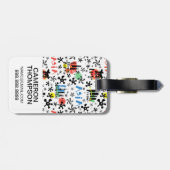 Azië | Symbolen Patroon Bagagelabel (Achterkant horizontaal)