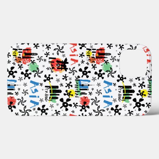 Azië | Symbolen Patroon Case-Mate iPhone Case (Achterkant (horizontaal))