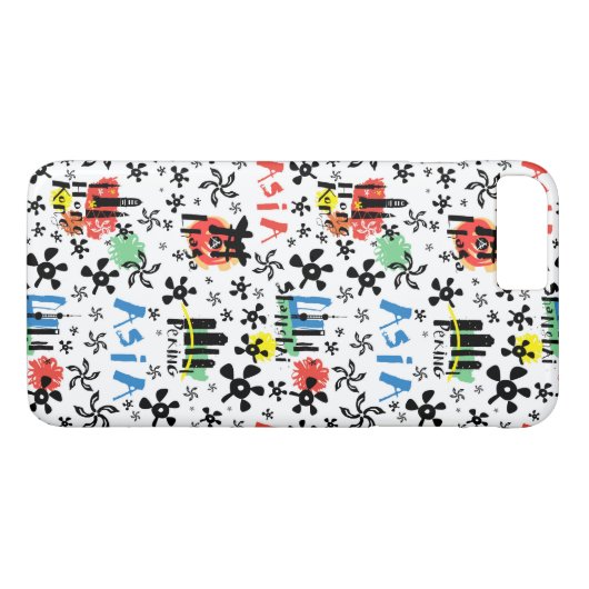 Azië | Symbolen Patroon Case-Mate iPhone Case (Achterkant (Horizontaal))