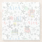 Azië | Symbolen Patroon Glazen Onderzetter (Achterkant)