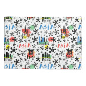 Azië | Symbolen Patroon Kussensloop (Achterkant-Links)