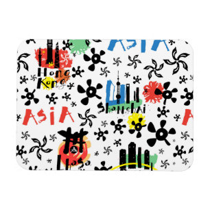 Azië Symbolen Patroon Magneet