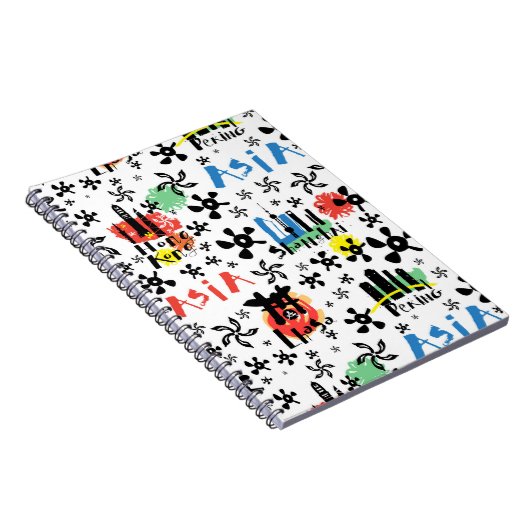 Azië | Symbolen Patroon Notitieboek (Rechterzijde)