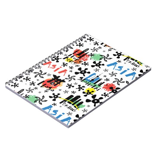 Azië | Symbolen Patroon Notitieboek (Linkerzijde)